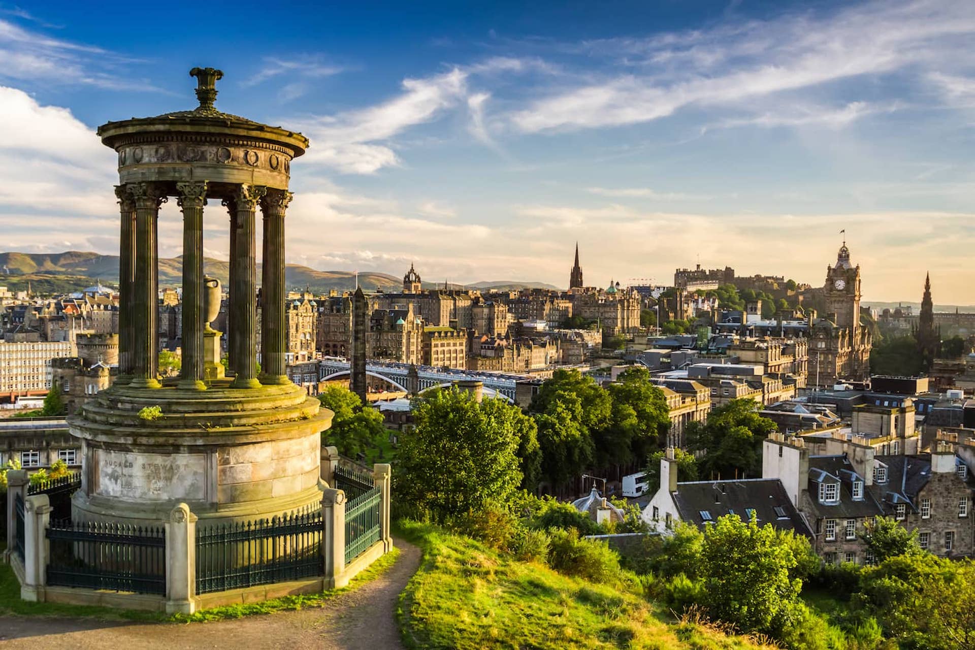 A view over the city of Edinburgh